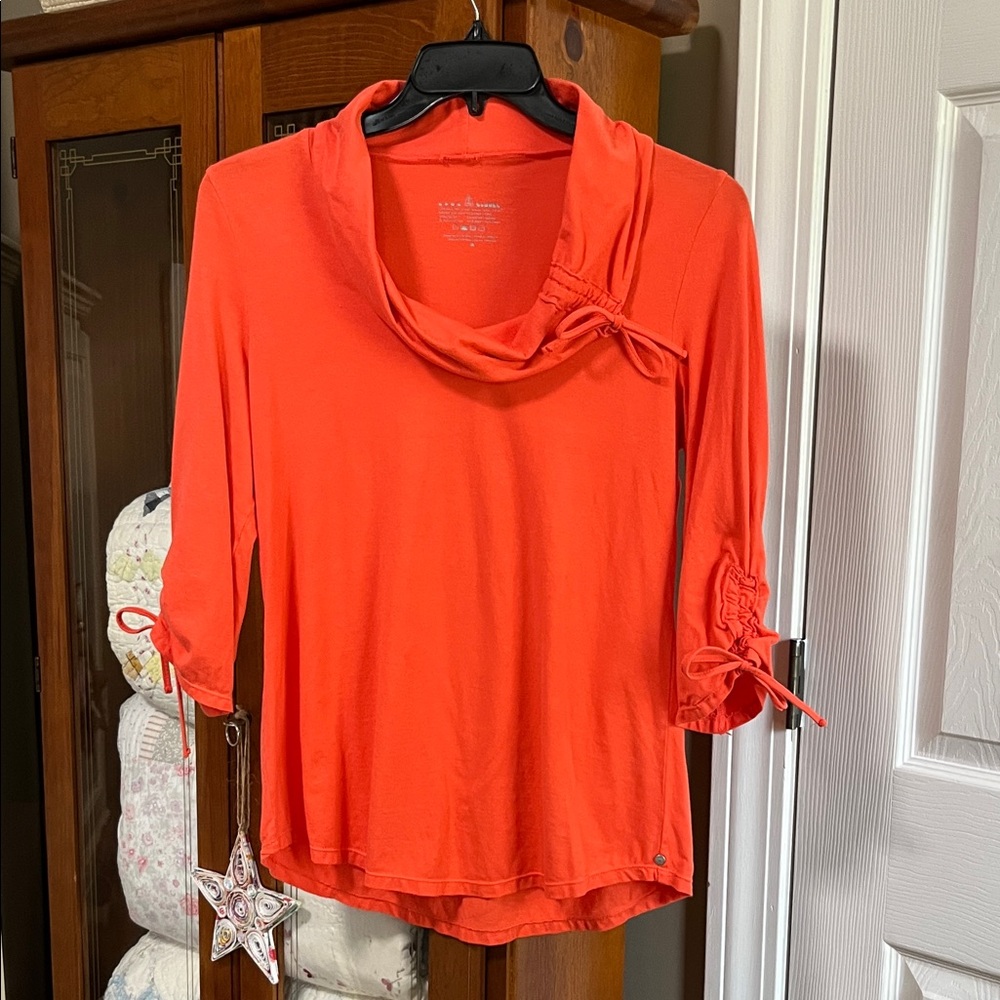 Neon Buddha Vibrant Orange Long Sleeve Top